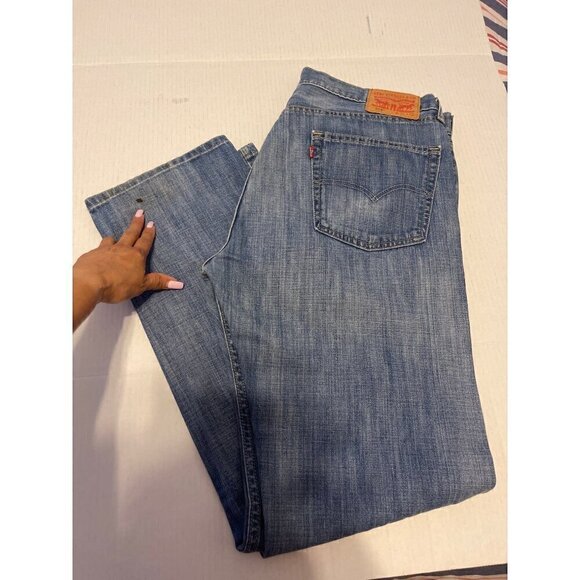 Levis 505 Jeans Men's  Straight leg Zip Fly Blue Denim 36X32 TINY FLAWS - Picture 7 of 16